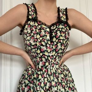vintage floral maxi dress